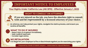 "Sample notification letter under AB 1870 informing workers of their right to consult an attorney."